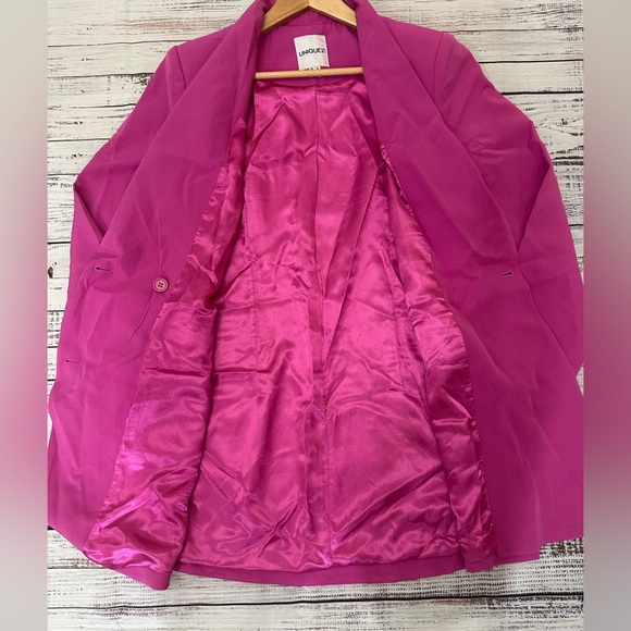 UNIQUE21 Pink Blazer Asymmetrical‎ Dress Sz. 8 - Picture 5 of 7